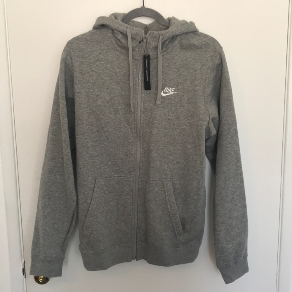Nike gray zip up hoodie